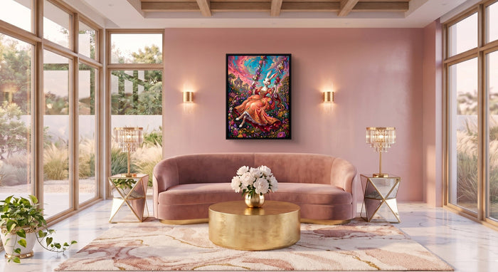 Rabbit Garden Swing - Luxury Wall Art