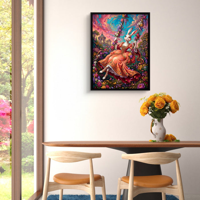 Rabbit Garden Swing - Luxury Wall Art