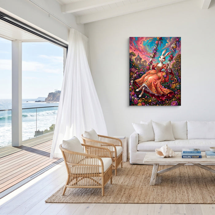 Rabbit Garden Swing - Luxury Wall Art
