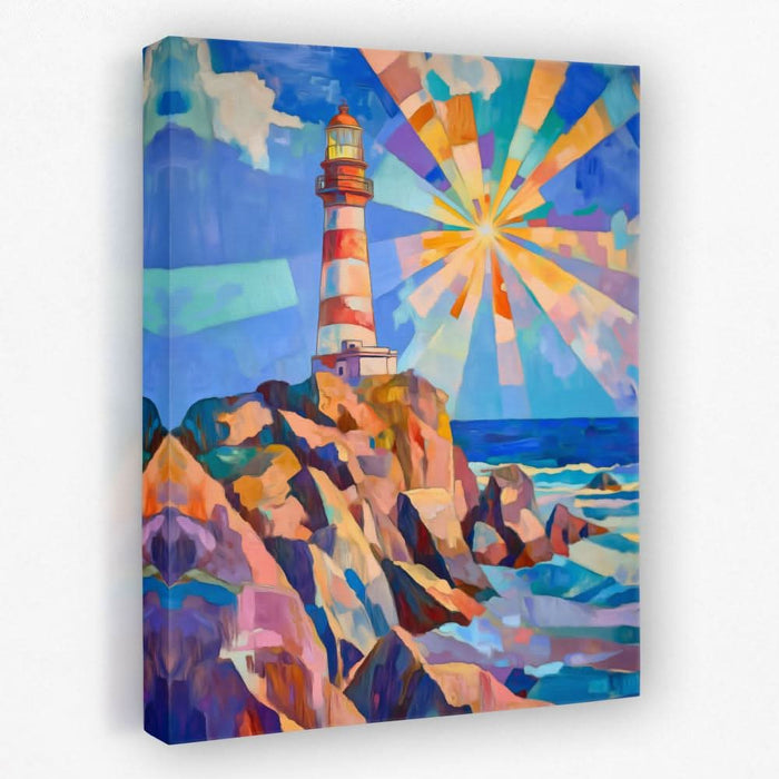Radiant Beacon - Beach House Canvas Wall Art
