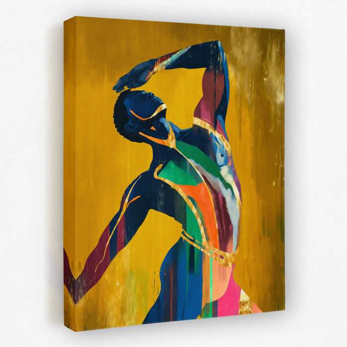 Rainbow Figure Dancing - Luxury Wall Art