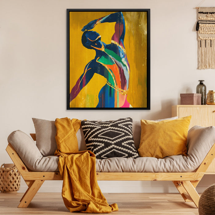 Rainbow Figure Dancing - Luxury Wall Art