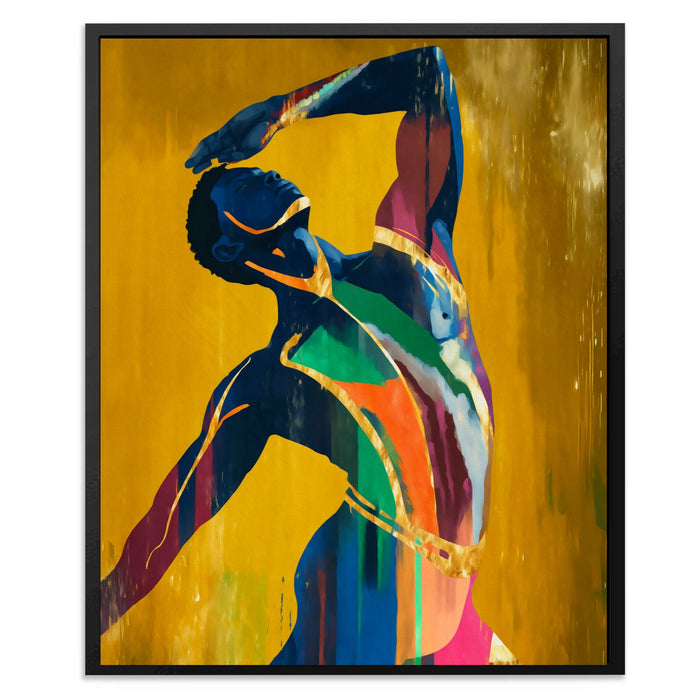 Rainbow Figure Dancing - Luxury Wall Art