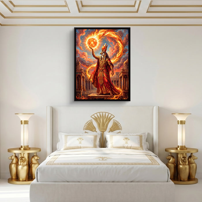 Ra's Fire Orb — ra's fire orb sq egyptian isis room 1port framed black