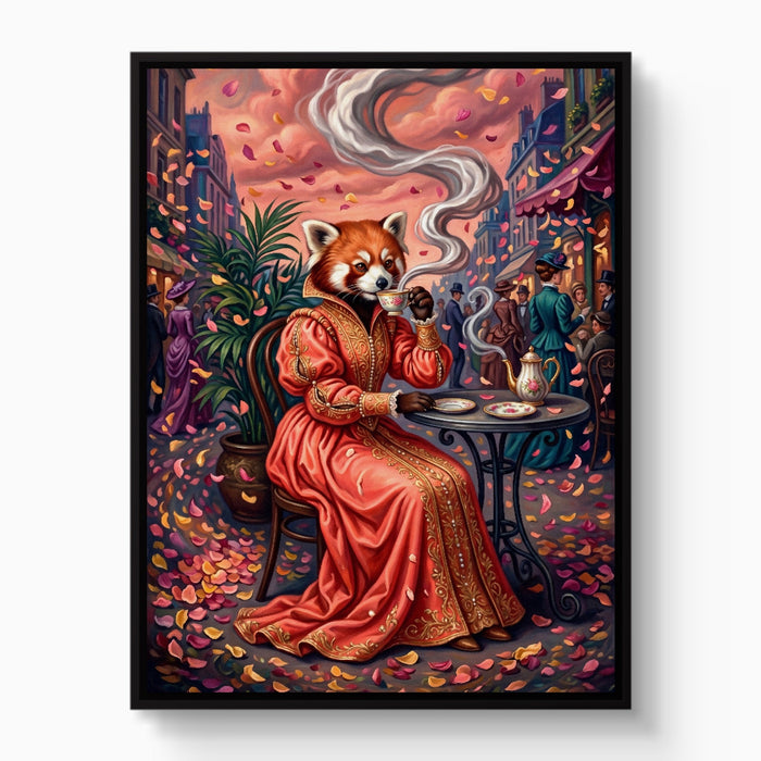 Red Panda Tea Time - Luxury Wall Art