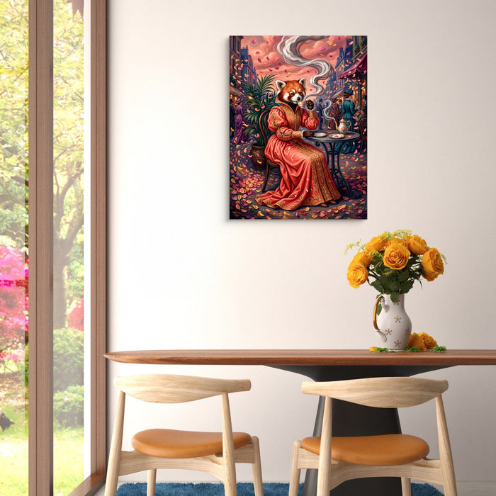 Red Panda Tea Time - Luxury Wall Art