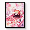Red Panda's Spa Day - Luxury Wall Art
