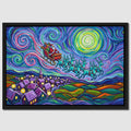 Reindeer Swirling Sky canvas wall art