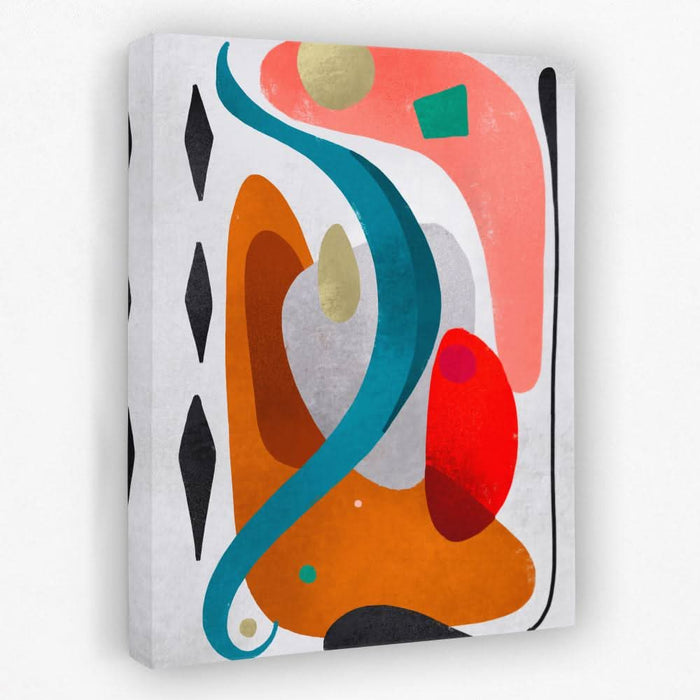 Rhombuses - Gray Canvas Wall Art