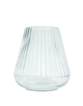 Ribbed Clear Audrey Vase