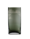 Ribbed Gray Glass Vase
