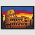 Rome's Colosseum Ablaze canvas wall art