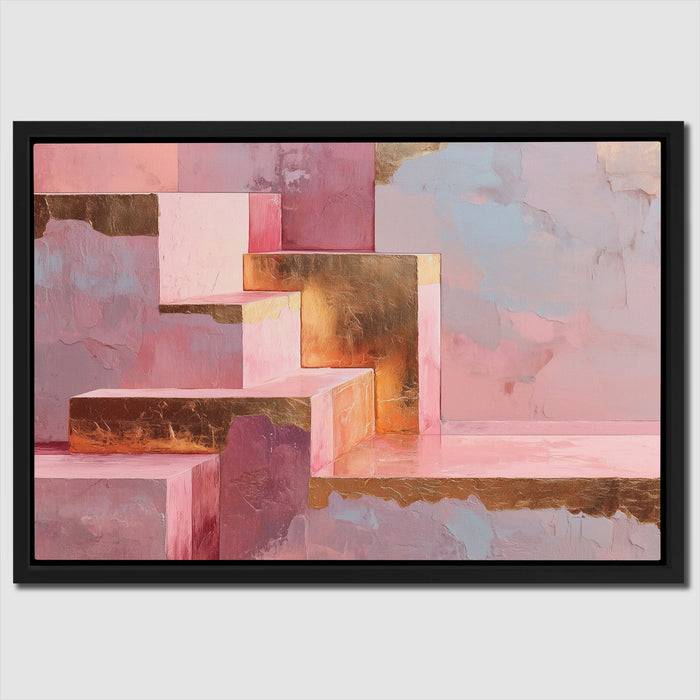 Rose Gold Steps - Luxury Wall Art