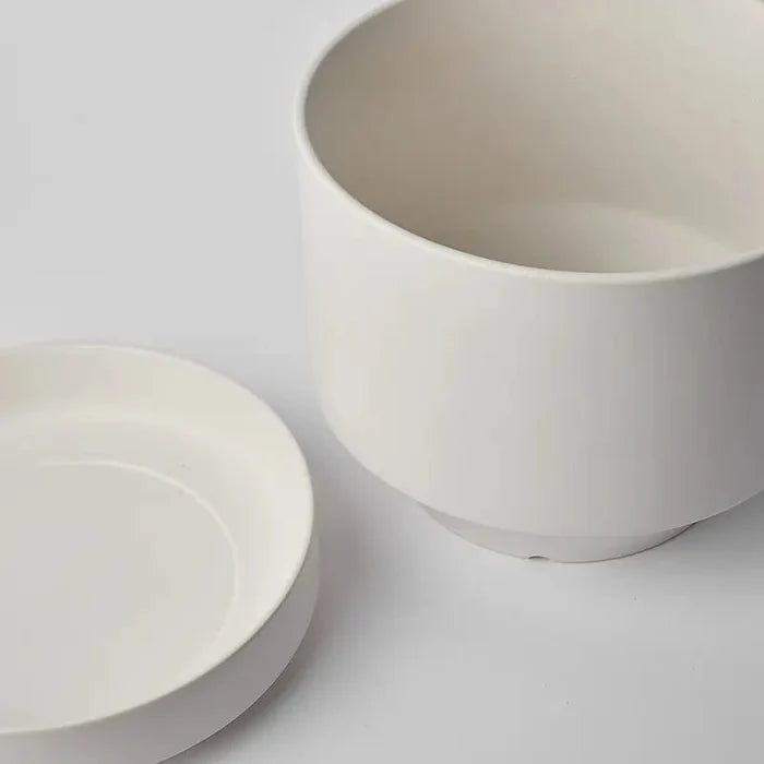 Round Two Ceramic Planter – 4", 6", 8", 10" (With Drainage & Saucer) - Ed's Plant Shop