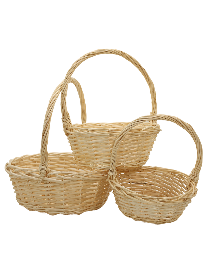 Round Woven Basket Trio