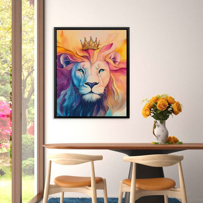 Royal Blaze - Blue Lion Canvas Print