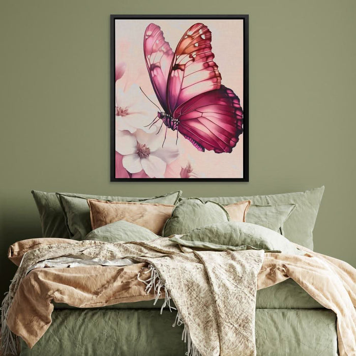 Ruby Wings - Neutral Canvas Wall Art
