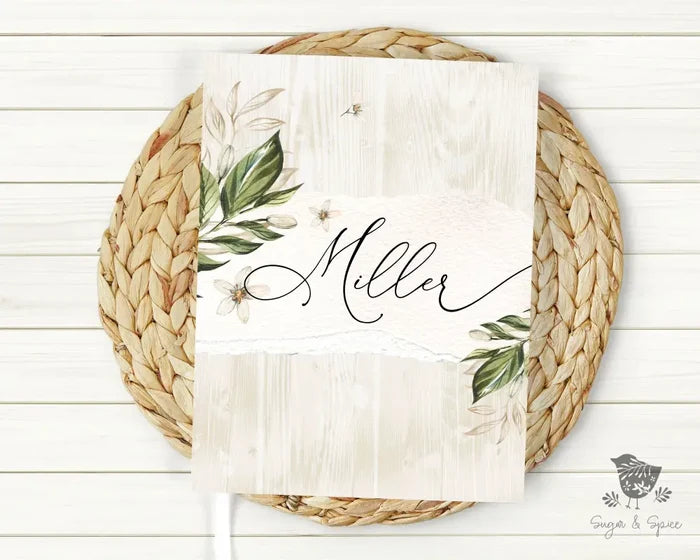 Rustic Greenery & Floral Wedding Guest Book - Premium  from Sugar and Spice - Just $45! Shop now at Sugar and Spice Paper