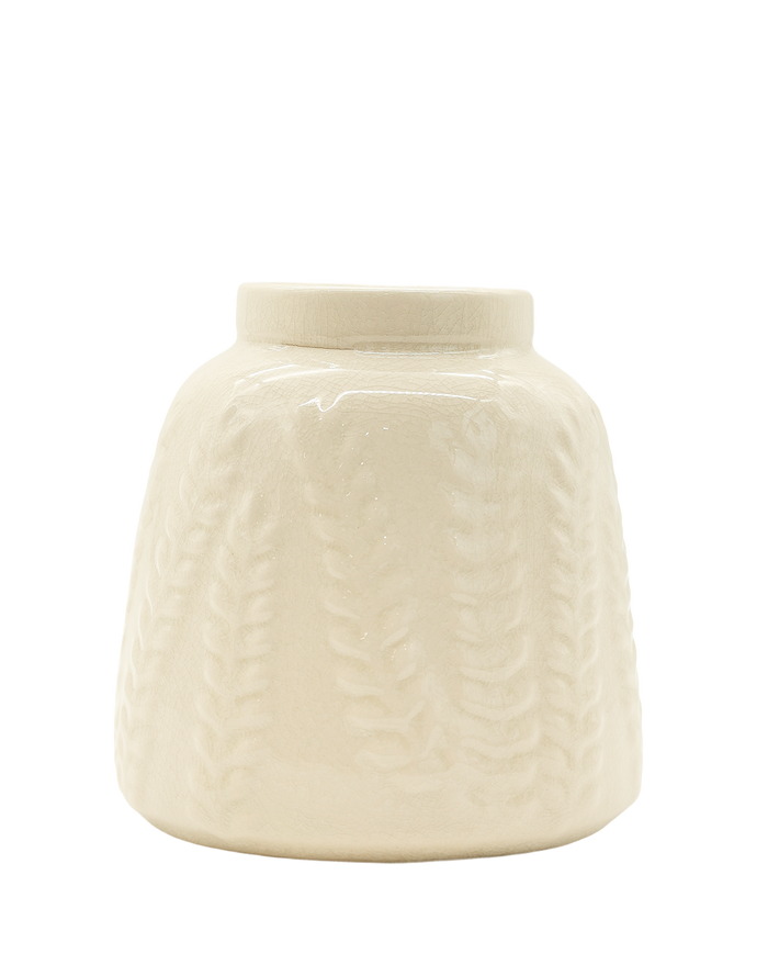 Saba White Wheat vase White