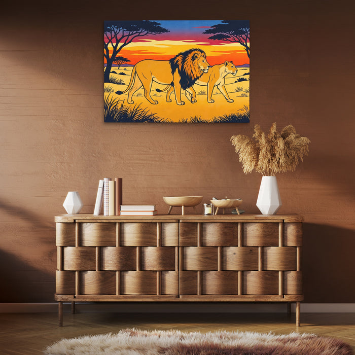 Sahara Pride Golden Hour canvas wall art, room view