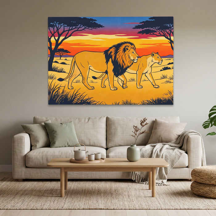 Sahara Pride Golden Hour canvas wall art, room view