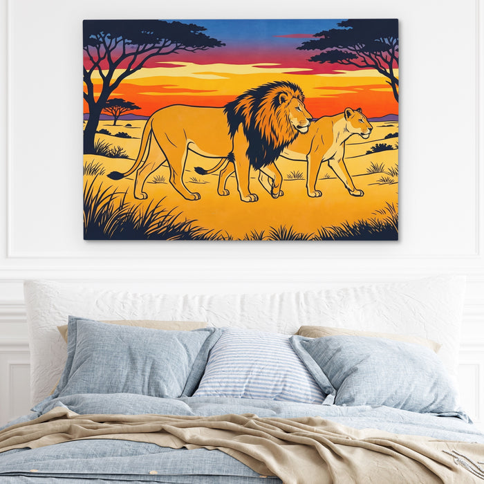 Sahara Pride Golden Hour canvas wall art, room view
