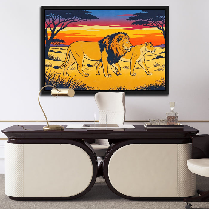 Sahara Pride Golden Hour canvas wall art, room view