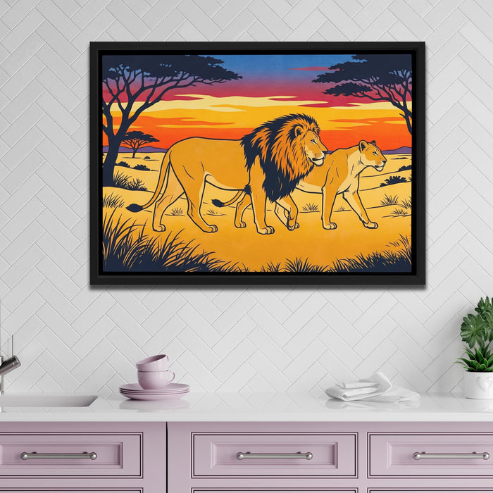 Sahara Pride Golden Hour canvas wall art, room view