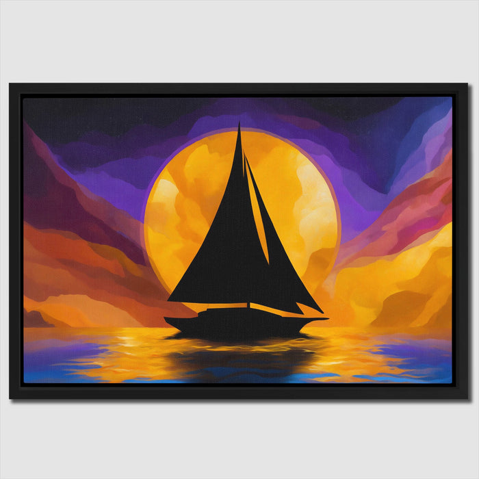Sailboat Golden Passage - Luxury Wall Art