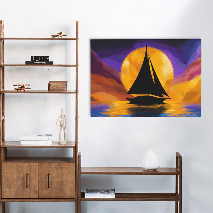 Sailboat Golden Passage - Luxury Wall Art