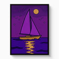 Sailboat's Night Passage - Luxury Wall Art