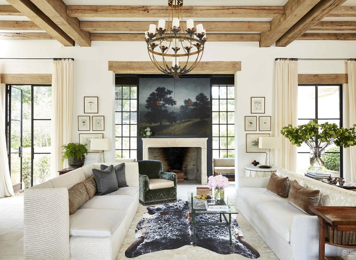 Salt and Pepper Black Cowhide Rug #B8488