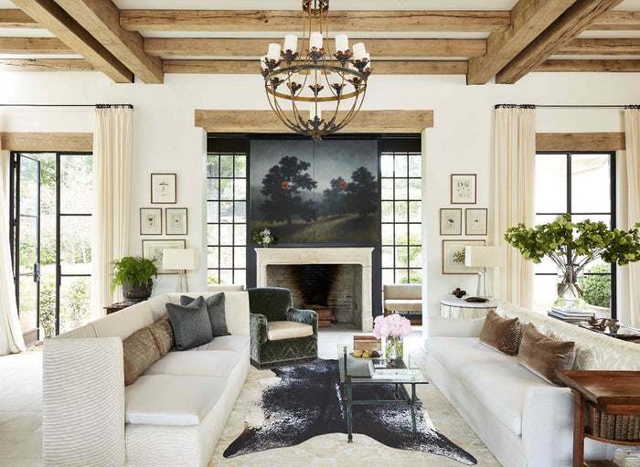 Salt and Pepper Black Cowhide Rug #B9613