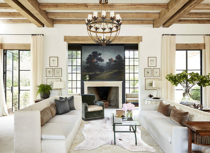 Salt and Pepper Brown Cowhide Rug #B8511