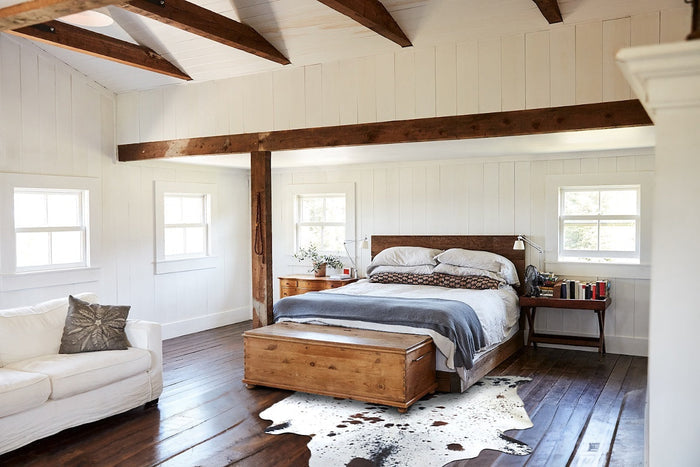 Salt and Pepper Brown Cowhide Rug #B8512