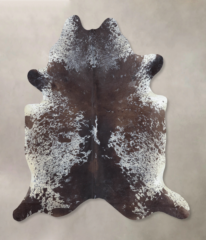 Salt and Pepper Brown Cowhide Rug #B8482