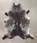 Salt and Pepper Brown Cowhide Rug #B8482