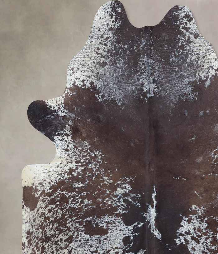 Salt and Pepper Brown Cowhide Rug #B8482
