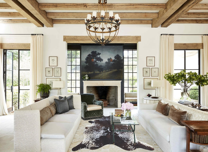 Salt and Pepper Brown Cowhide Rug #B8482