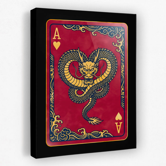 Samurai Ace Hearts Card canvas wall art