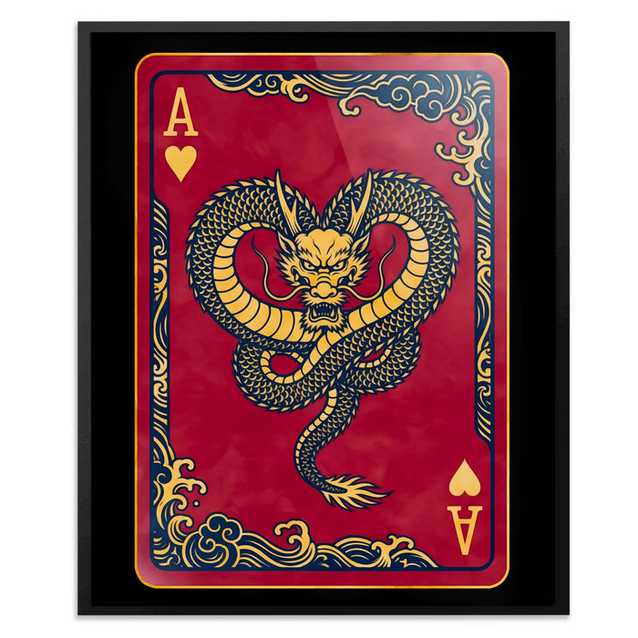 Samurai Ace Hearts Card canvas wall art, room view