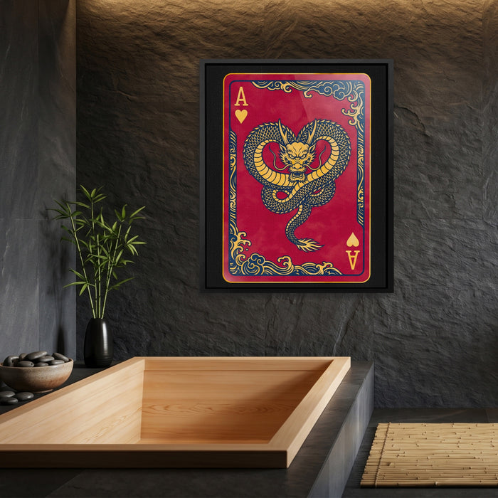 Samurai Ace Hearts Card canvas wall art, room view
