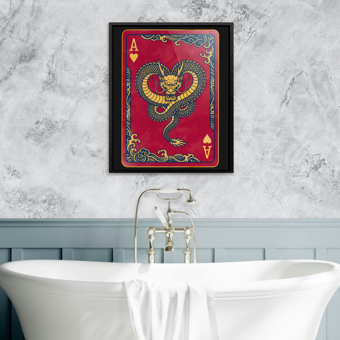 Samurai Ace Hearts Card canvas wall art, room view