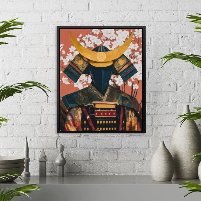 Samurai Cherry Blossom canvas wall art, room view