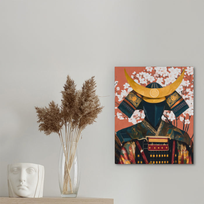 Samurai Cherry Blossom canvas wall art, room view