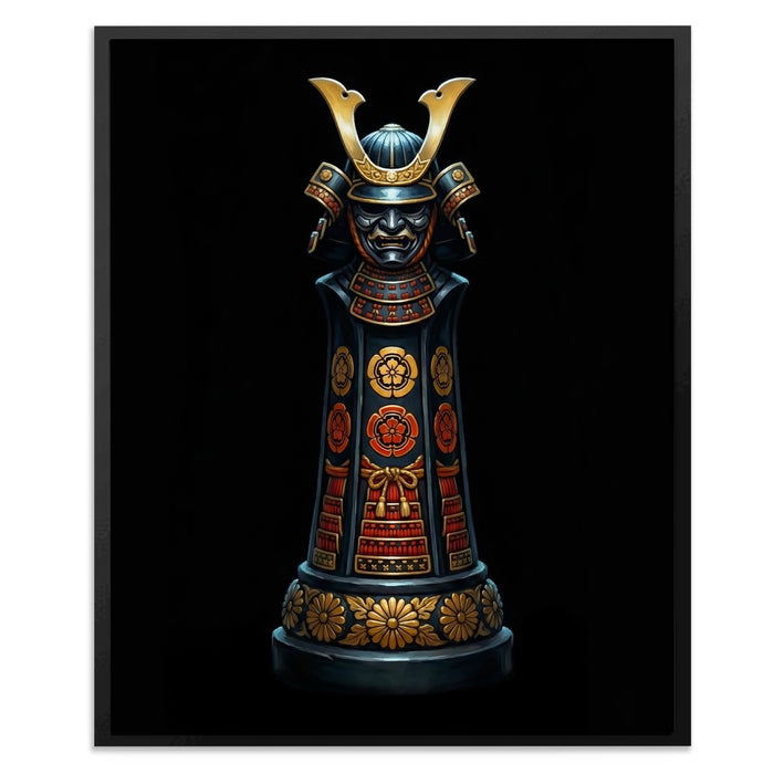 Samurai Chess King canvas wall art