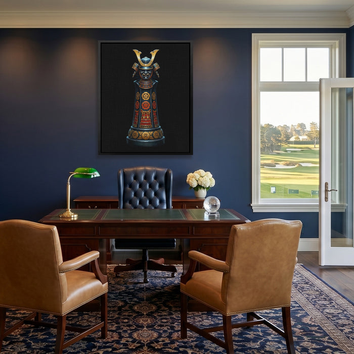 Samurai Chess King canvas wall art, room view