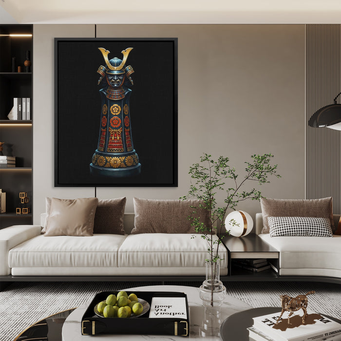 Samurai Chess King canvas wall art, room view
