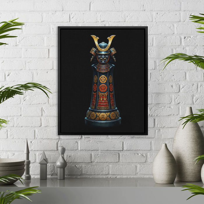 Samurai Chess King canvas wall art, room view