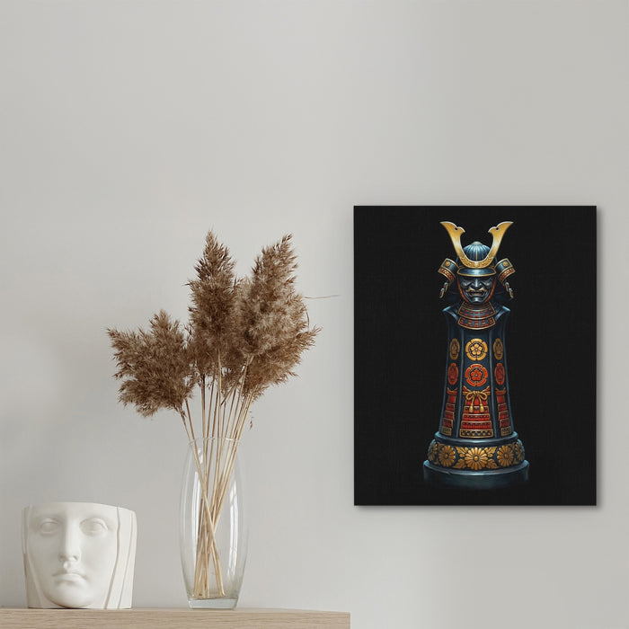 Samurai Chess King canvas wall art, room view